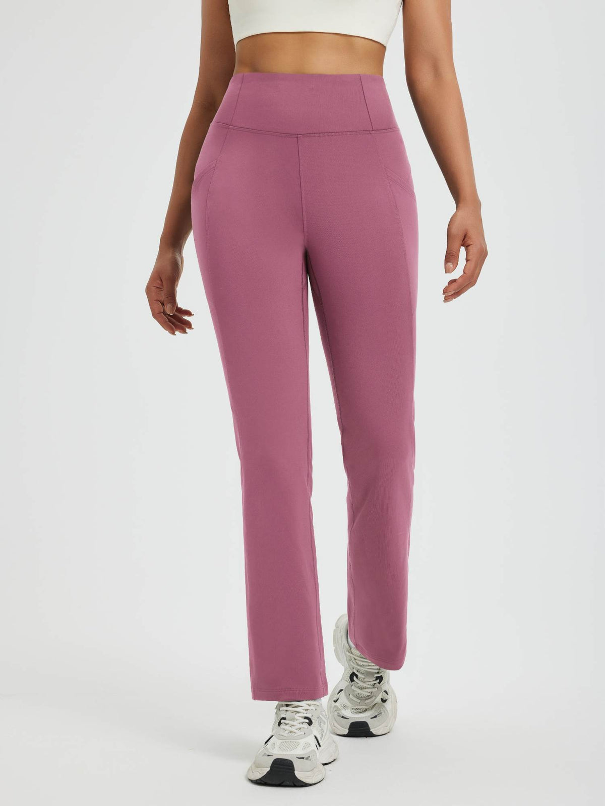 Women’s Running Boot-Cut Fleece Straight-Leg Pants - Rose Red / XS