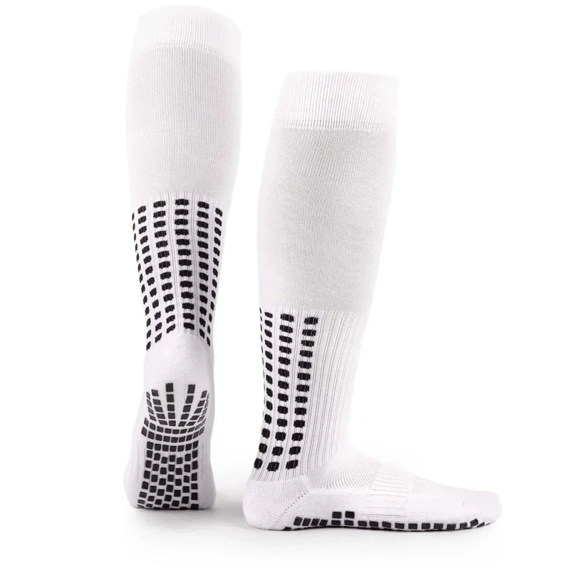 Grip Socks Football Knee Socks - White - LUX
