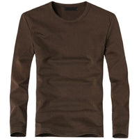 2025 Elastic Mens T-Shirt V-Neck Long Sleeve Men T Shirt For Male T-Shirts Man Clothing TShirt Brand New Solid Color Tops Tee