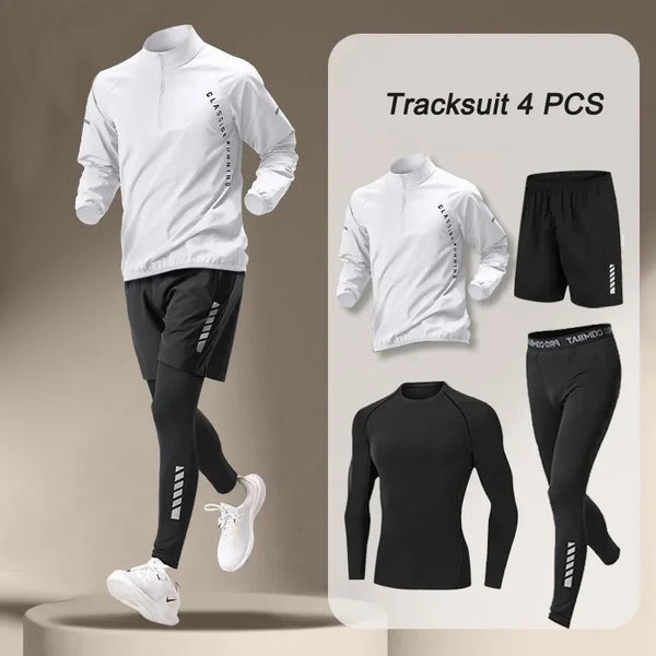 2026 Spring Men's Quick Dry Jacket Suit 1-4 piece Outdoor Fitness Running Sets Sports Jogging Pants Workout Clothes Sportswea