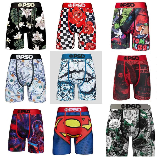 1Pcs Men Boxers Underwear Breathable Mesh Swimming Sexy Man Underpants Mens Trunks Plus Size S-2XL Men's Panties Boxer Briefs