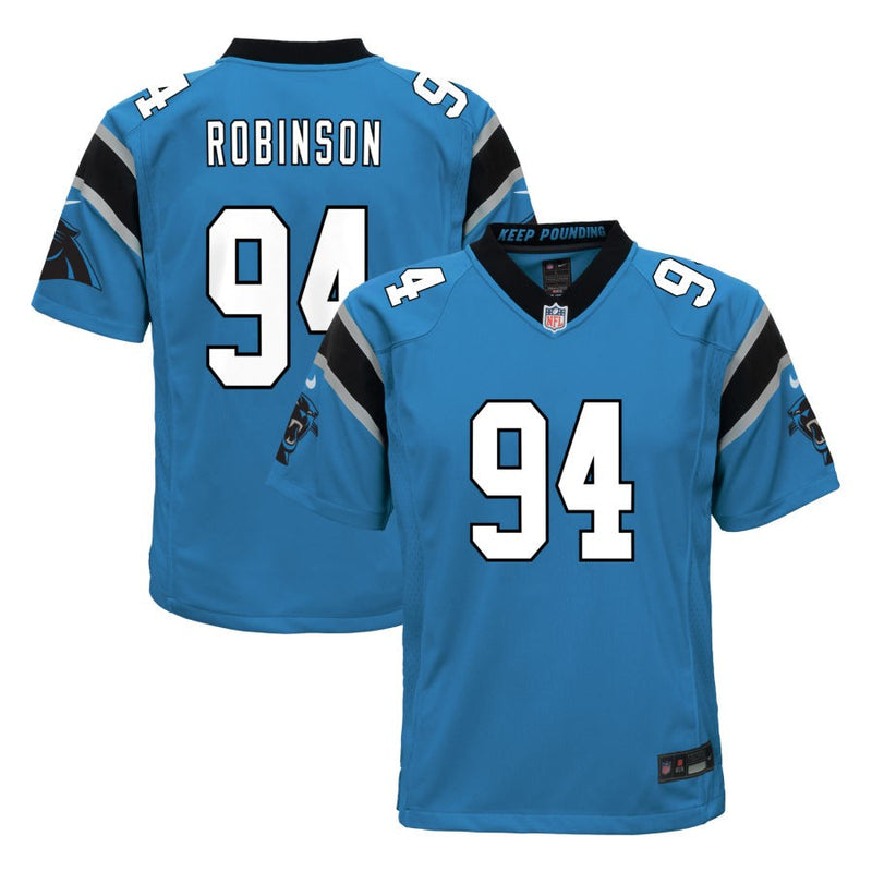 A'Shawn Robinson Youth Nike  Blue Carolina Panthers Alternate Custom Game Jersey
