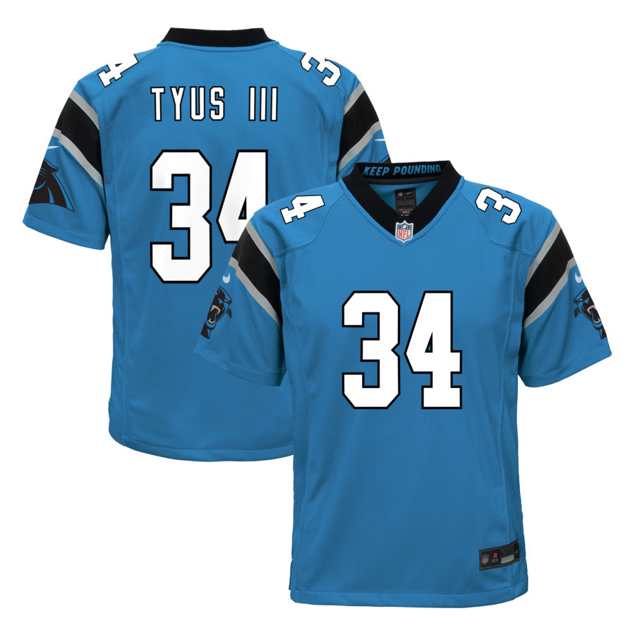 Anthony Tyus III Youth Nike  Blue Carolina Panthers Alternate Custom Game Jersey