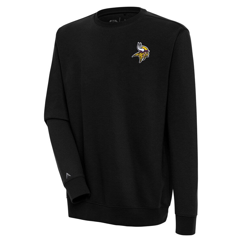 Men's Antigua  Black Minnesota Vikings Victory Pullover Sweatshirt