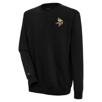 Men's Antigua  Black Minnesota Vikings Victory Pullover Sweatshirt