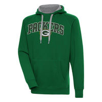 Men's Antigua  Green Green Bay Packers Victory Pullover Hoodie
