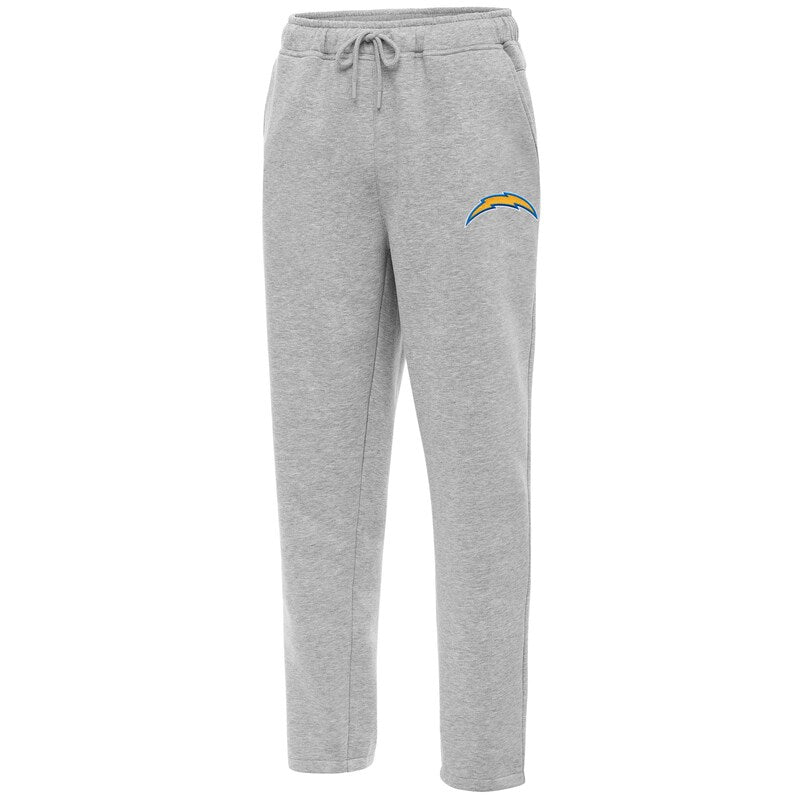 Men's Antigua  Heather Gray Los Angeles Chargers Victory Sweatpants