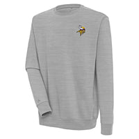 Men's Antigua  Heather Gray Minnesota Vikings Victory Pullover Sweatshirt