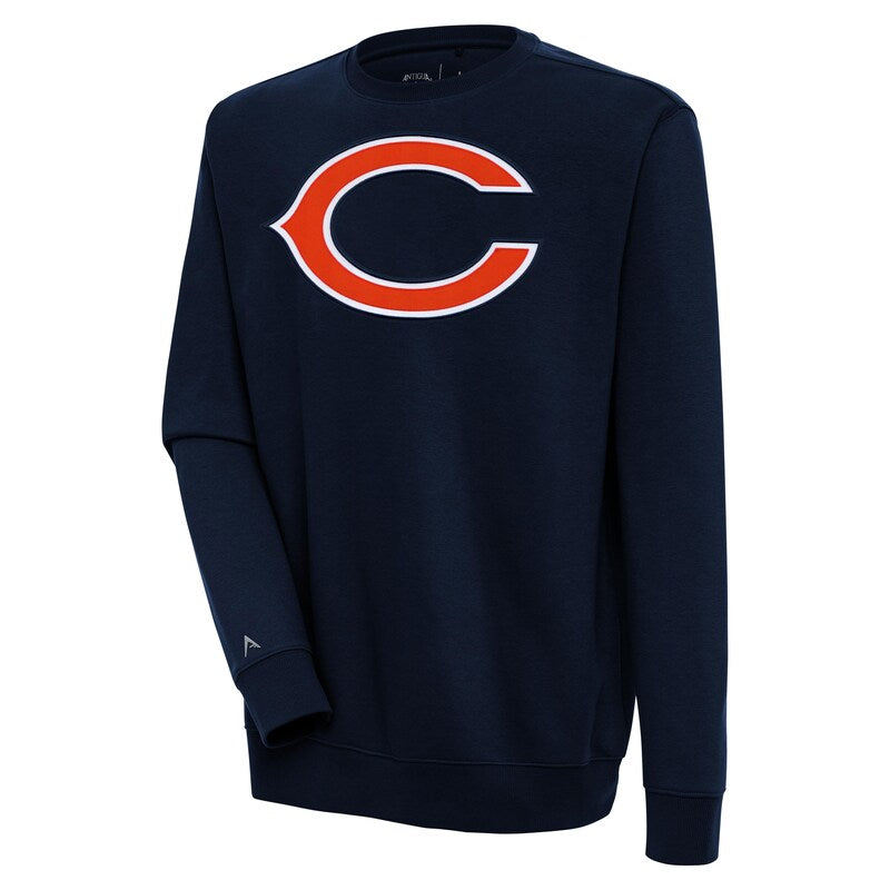 Men's Antigua  Navy Chicago Bears Victory Pullover Sweatshirt