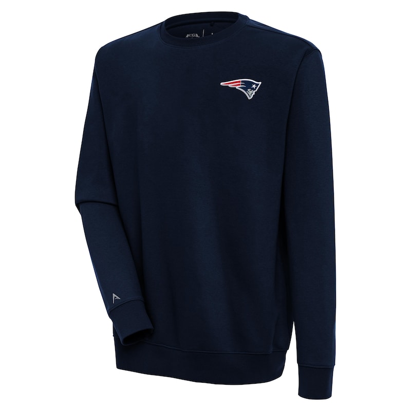 Men's Antigua  Navy New England Patriots Victory Pullover Sweatshirt