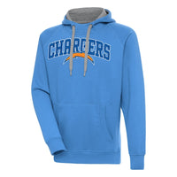 Men's Antigua  Powder Blue Los Angeles Chargers Victory Pullover Hoodie