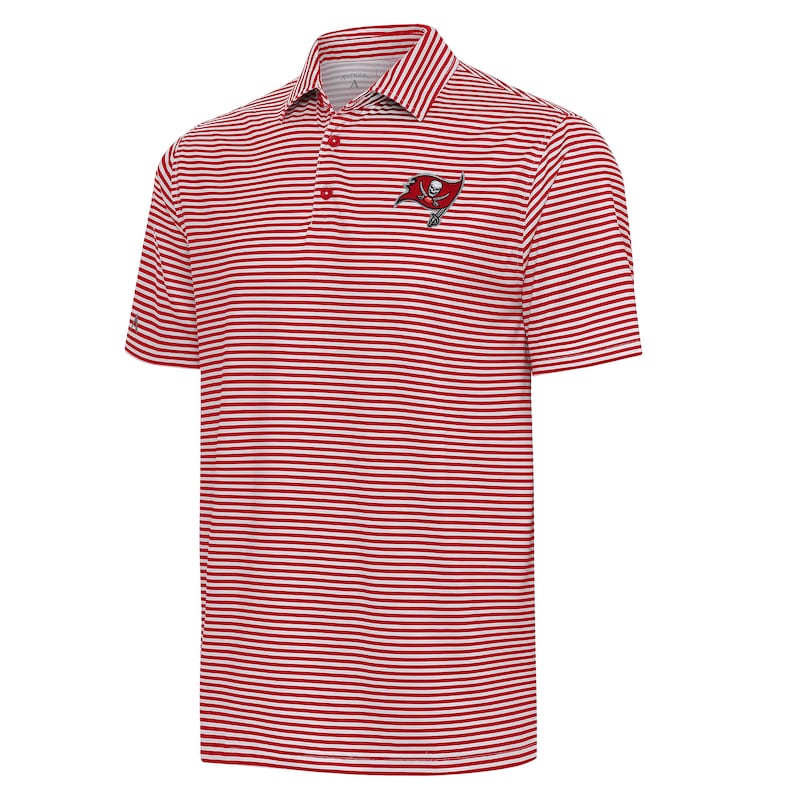 Men's Antigua  Red/White Tampa Bay Buccaneers Skills Polo