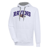 Men's Antigua  White Baltimore Ravens Victory Pullover Hoodie
