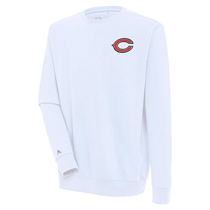 Men's Antigua  White Chicago Bears Victory Pullover Sweatshirt
