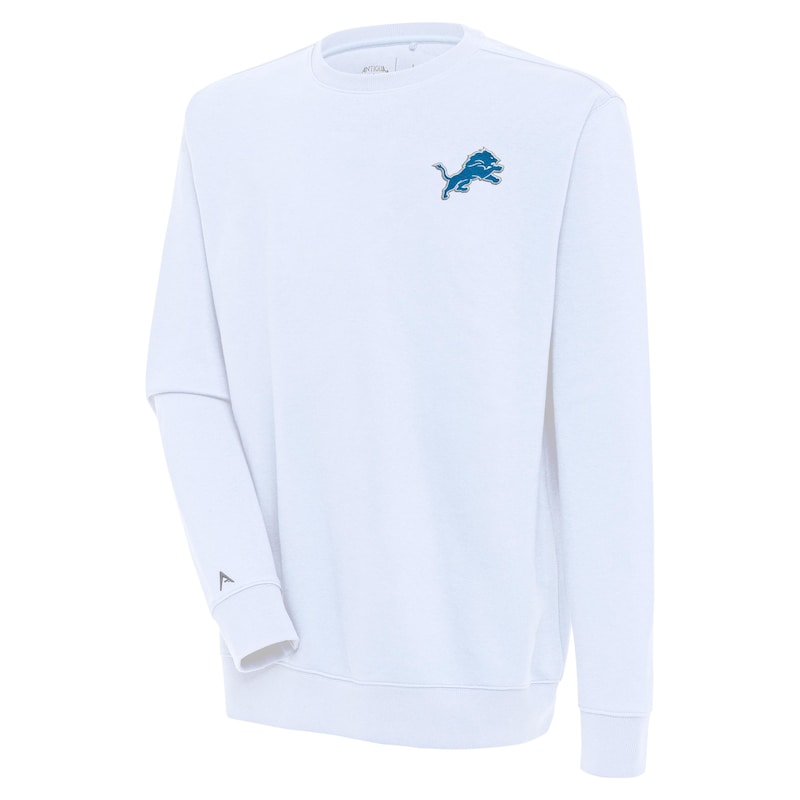 Men's Antigua  White Detroit Lions Victory Pullover Sweatshirt