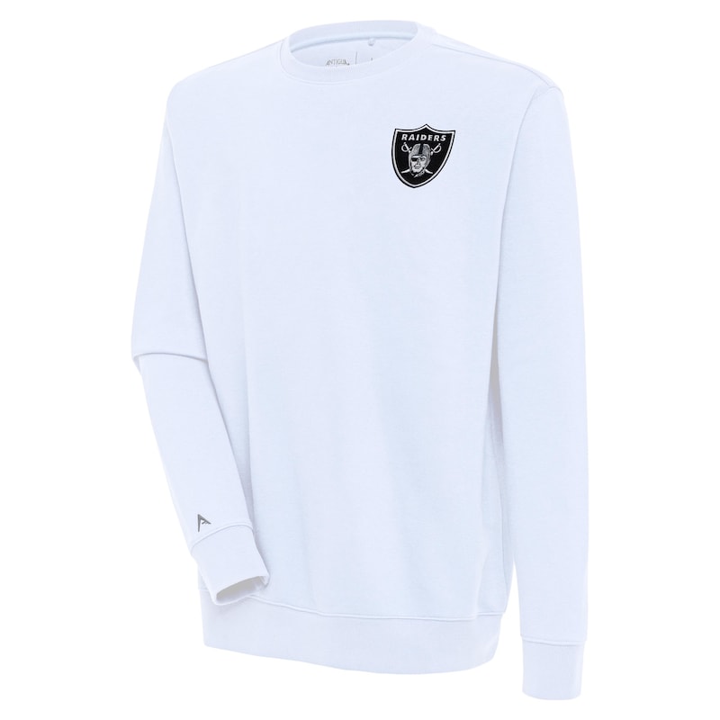 Men's Antigua  White Las Vegas Raiders Victory Pullover Sweatshirt