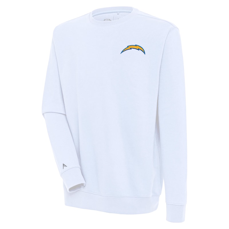 Men's Antigua  White Los Angeles Chargers Victory Pullover Sweatshirt