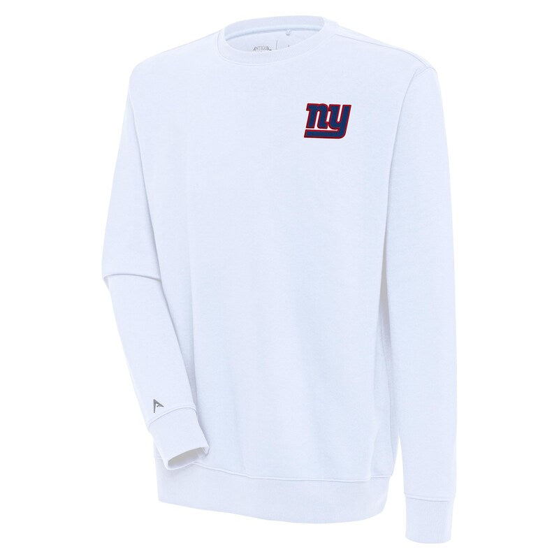 Men's Antigua  White New York Giants Victory Pullover Sweatshirt