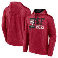 Men's Fanatics Heather Scarlet San Francisco 49ers Never Quit Hoodie