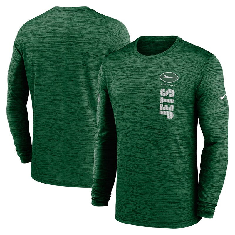 Men's Nike Green New York Jets Sideline Velocity Dri-FIT Long Sleeve T-Shirt